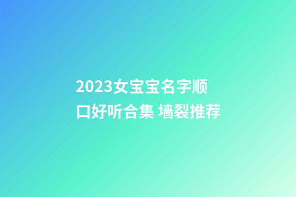 2023女宝宝名字顺口好听合集 墙裂推荐
